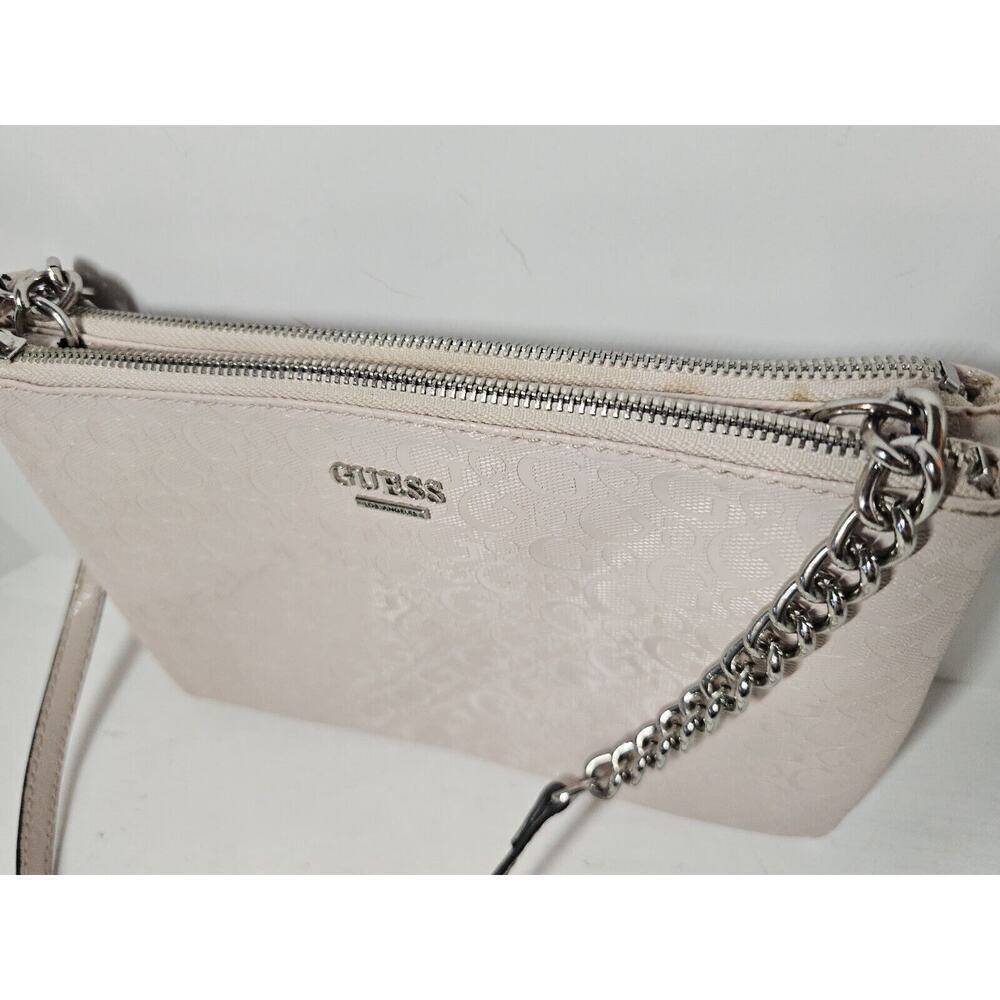 GUESS Kalei Mini Double Zip Crossbody Sling Purse Pink - Picture 2 of 5